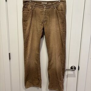John Varvatos USA Corduroy Pants Men Size 38 Brown Straight Leg Cotton
